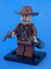 Lego Cowboy Wide Brim Hat & Brick Arms Gun