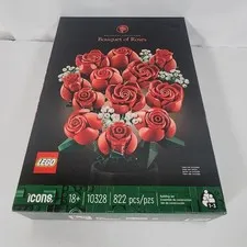 LEGO Icons Botanical Collection Bouquet of Roses 10328 New Sealed 822 PCS