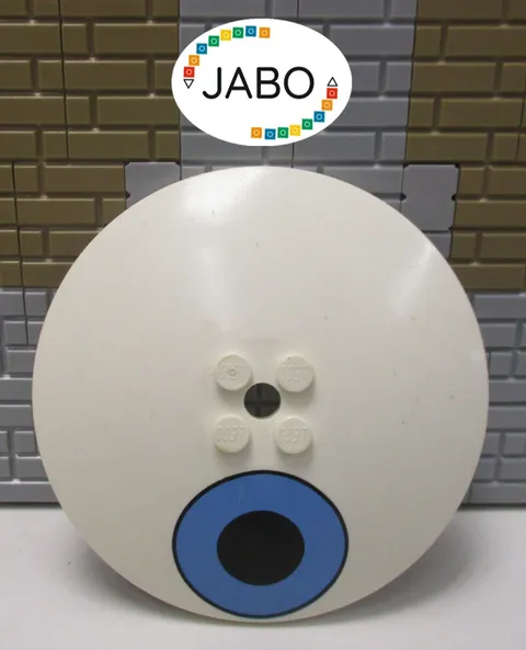 (A13/5) LEGO 3961pb03 Dish Sat Radar Dish 8x8 White Printed Eye 3826