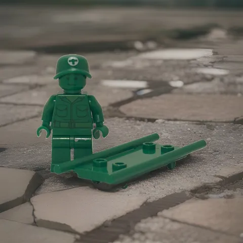 LEGO Green Army Man Minifigure - 7595 Toy Story - Medic