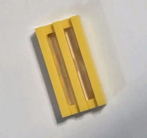 LEGO Parts - Yellow Tile 1 x 2 Grille w Bottom Groove - No 2412b
