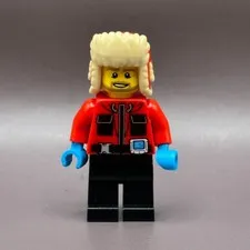 LEGO Minifigure Arctic Explorer cty0905 City 60191 Red Jacket Hood