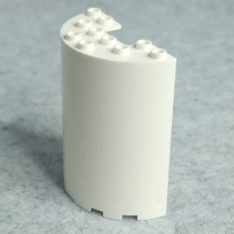 LEGO 87926 Cylinder Half 3 x 6 x 6 with 1 x 2 Cutout White x1