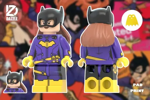 LEGO DC Comics Dazzle Brick Custom Bat Family Batgirl Burnide Minifigure NEW