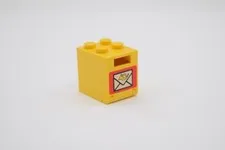 Vintage LEGO Yellow Mailbox Printed 4345apr0003 4346pr0002 Original Parts