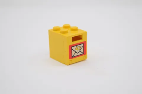 Vintage LEGO Yellow Mailbox Printed 4345apr0003 4346pr0002 Original Parts