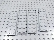 LEGO Lot of 4 Light Bluish Gray 2x8 Plates BC
