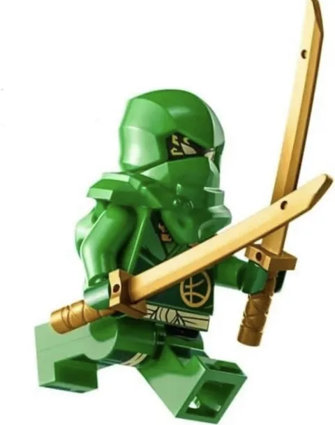 LEGO Ninjago Dragons Rising Lloyd Garmadon Minfigure Dual Swords Green