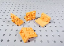 LEGO Lot of 4 Orange 1x2-2x2 Inverted Brackets BA