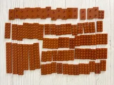 LEGO LOT DARK ORANGE 76 PCS 2X12 2X6 2X4 PLATE VARIETY BUILDING PIECE