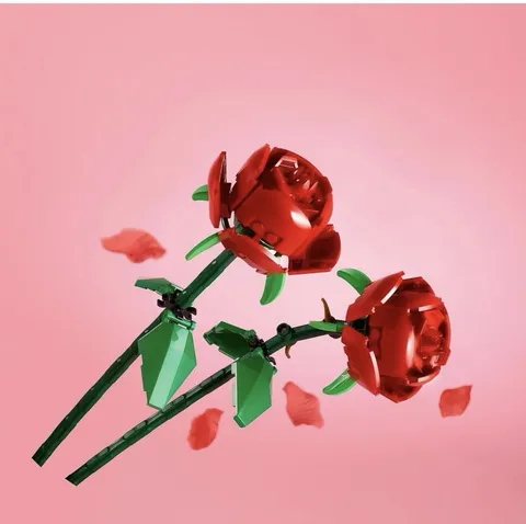 LEGO Roses Building Kit Unique Gift for Valentine's Day Botanical Collection 🌹