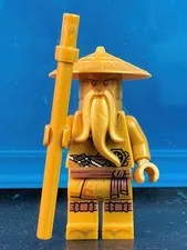 LEGO Golden Wu Ninjago minifigure with stand