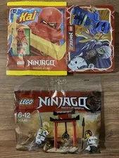 LEGO NINJAGO Polybag Lot of 3 SEALED Sets (5 Minifigures) Jay vs Cinder Ghost