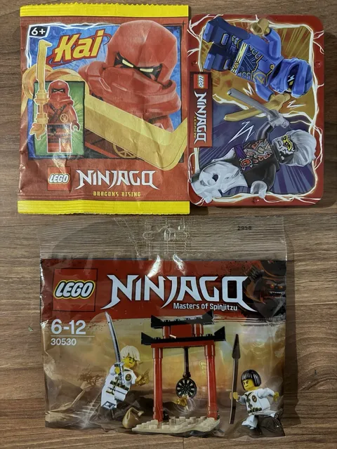 LEGO NINJAGO Polybag Lot of 3 SEALED Sets (5 Minifigures) Jay vs Cinder Ghost