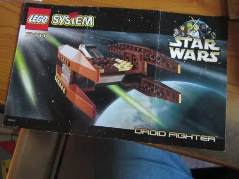 Lego System Building Instructions Instruction 7111 Star Wars Droid Fighter