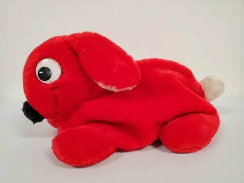 Vintage Lego Duplo Red Plush Bunny Rabbit Carrier Bag w/ Keychain LEGOS 1984