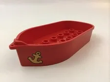 Lego Duplo Red Boat Canoe Dingy Water Craft Fun Play Piece Replacement Anchor