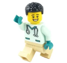 LEGO® CITY  Veterinarian Male Minifigure™ Light Aqua Scrubs Tan Legs cty1533