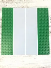 Lego Vintage Lego Straight 10X10 Street Road Building Green Base Plate
