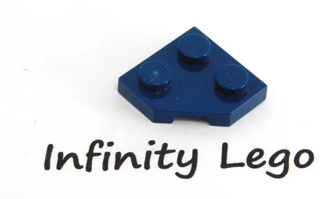 10 LEGO Dark Blue Wedge Plate 2 x 2 Triangle Corner (26601) - 10 Pieces