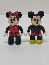LEGO DUPLO Disney Mickey & Minnie Mouse 3" Minifigure Set ~ Preowned rare htf