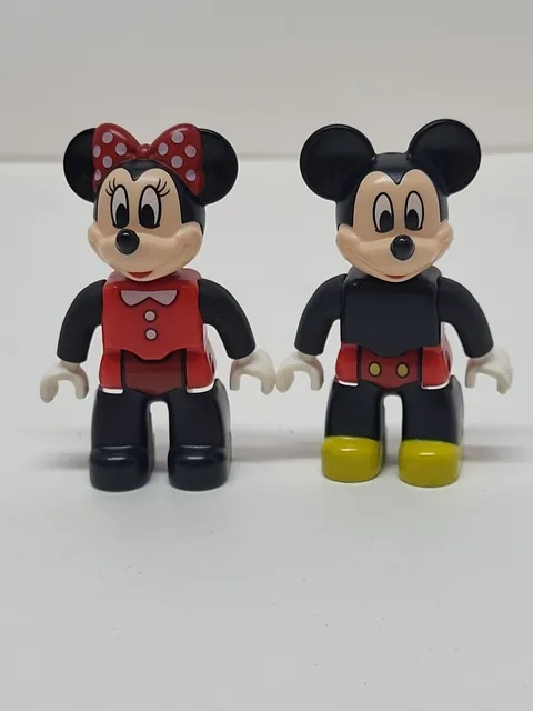LEGO DUPLO Disney Mickey & Minnie Mouse 3" Minifigure Set ~ Preowned rare htf