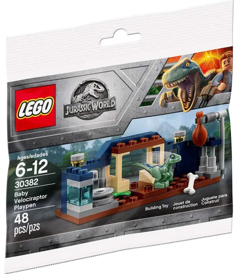LEGO Jurassic World: Baby Velociraptor Playpen (30382) Polybag, New