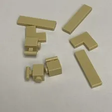 Lego 14719 2431 2921 Beige Replacement Parts Pieces Lot of 8