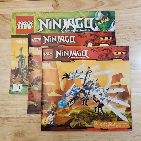 LEGO Ninjago Instruction Manuals 2509 2260 9450 Lot of 3 No Bricks