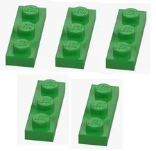 LEGO ® 5x plate 1x3 bright green light green 3623 6462578 green lawn meadow New