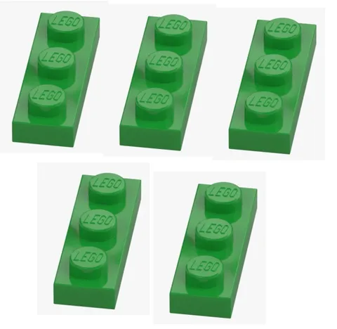 LEGO ® 5x plate 1x3 bright green light green 3623 6462578 green lawn meadow New