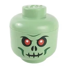 LEGO® Mini Storage Container Minifigure™ Skeleton Head Sand Green Zombie