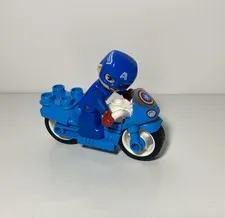 LEGO DUPLO CAPTAIN AMERICA Marvel Replacement Figure  & Motorcycle