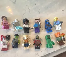 LEGO Minifigure Lot of 12 Assorted Characters w/ Accessories (Mixed)