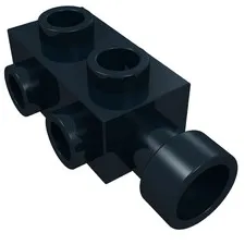 LEGO Part 4595 - Black Brick Special 1 x 2 x 2/3 with Studs on Sides