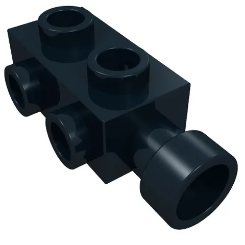 LEGO Part 4595 - Black Brick Special 1 x 2 x 2/3 with Studs on Sides
