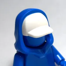 Lego - Minifigure Headgear - White Hat, Blue Hoodie / Hood