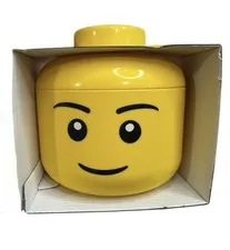 LEGO Mini Boy Storage Head Yellow Holds 100 LEGO Pieces NEW - LEGO Not Included