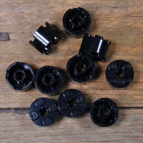 LEGO 6143 3941 Black Brick, Round 2 x 2 with Axle Hole