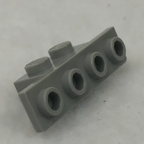 LEGO 2436b Light Bluish Gray Bracket 1 x 2 - 1 x 4 with Rounded Corners (x1)