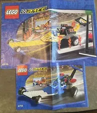 2 LEGO Booklet Instruction MANUALS ONLY 6616 & 6714 Race Motor Rocket Dragster