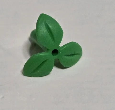 Lego Plant Stem with Bar 3 Leaves and Small Pin Hole Bright Green
