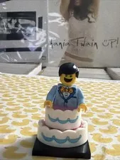 HAPPY BIRTHDAY CAKE GUY LEGO MINIFIG FIGURE surprise topper tuxedo pastel