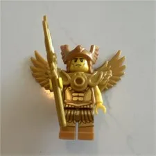 LEGO Minifigures Gold Winged Warrior Minifigure w/ Helmet, Wings & Spear