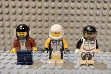 LEGO Speed Champions Driver Minifigure Lot: Ferrari, Corvette & Porche (3 figs)