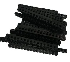 LEGO- BRAND NEW - #3703- BLACK-TECHNIC BRICK 1 X 16 WITH HOLES-5 PIECES
