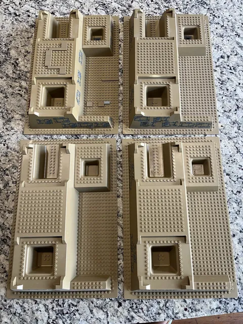 Lego Rare Baseplate Lot Of 8 - Some Damage See Pics Tan