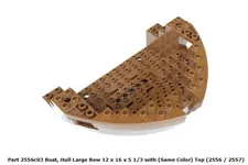 LEGO Pirates ~ Piece #2556c03 Boat, Large BOW (12 x 16 x 5 1/3) From Set #6391