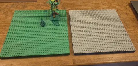 Lego Two Lot 10x10 MILS Plate Forest Castle Village Modular MOC Foundation Bases