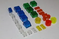 Assorted Transparent LEGO Blocks